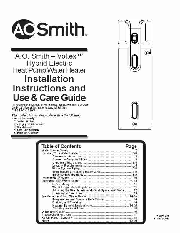 A O  Smith Water Heater PHPT-80-page_pdf